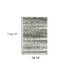 4' X 6' Grey And Ivory Geometric Power Loom Stain Resistant Area Rug